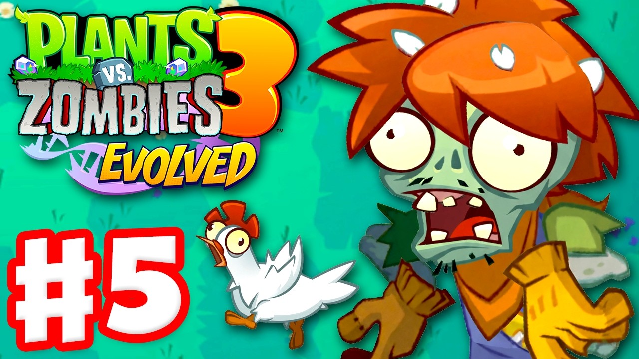 Plants vs. Zombies 3: Evolved - Gameplay Walkthrough Part 5 - Chicken Wrangler!