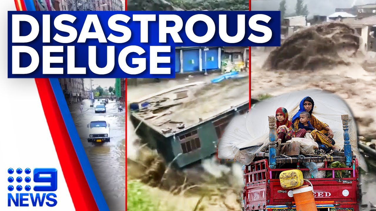 Over 33 million people affected by 'worst&rsquo; flooding disaster in Pakistan | 9 News Australia