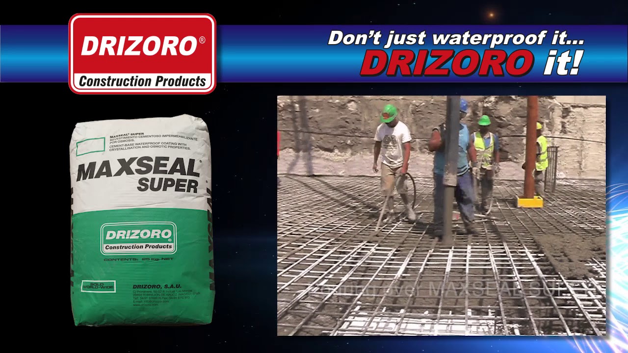 Drizoro Maxseal Super Dusting How to Waterproof a concrete Slab