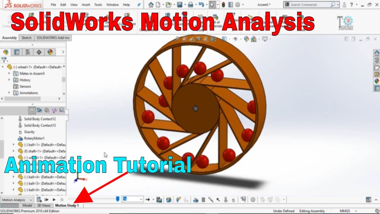 How to do SolidWorks Motion Analysis on Free Energy Gravity Wheel