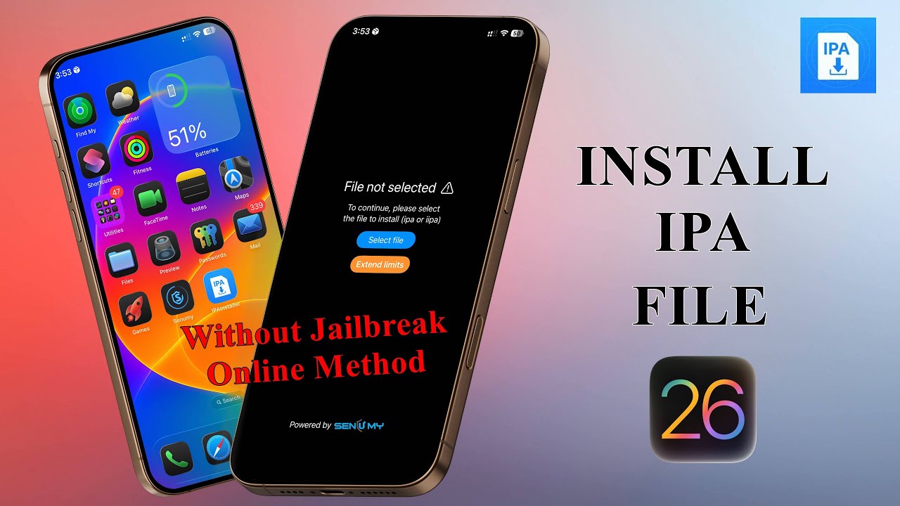 IPA Installer for iOS 17 – iOS 26 | Install .IPA & .TIPA Apps Without Jailbreak 🚀📱