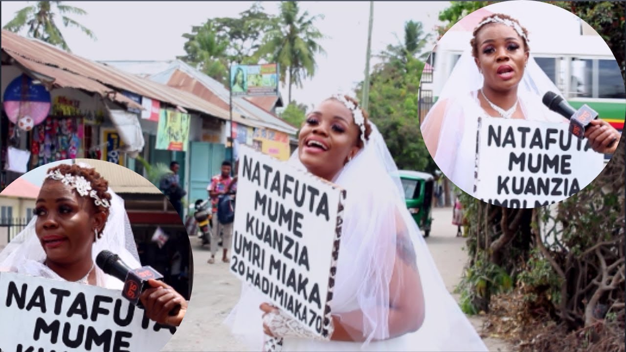 MAAJABU YA MWAKA: Ajitokeza hadharani kutafuta MUME akiwa ndani ya Shela, awalilia wanaume wa BUZA