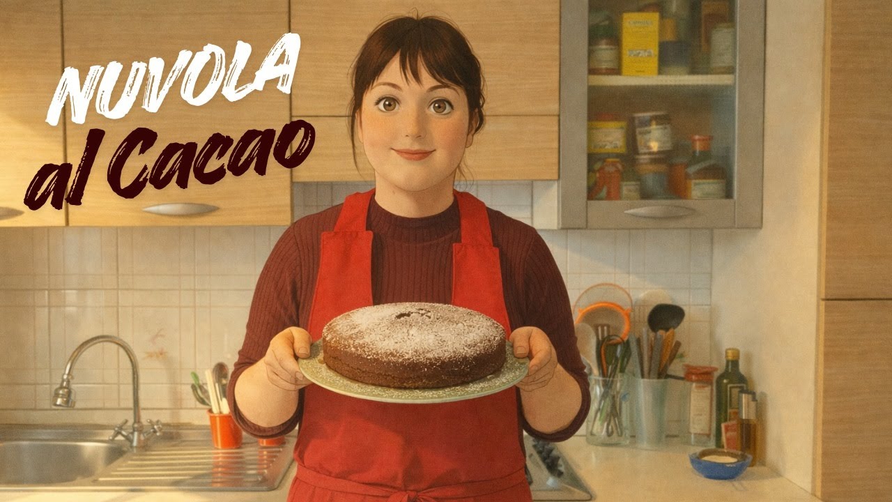 Una nuvola al cacao: torta leggerissima senza burro e latte!