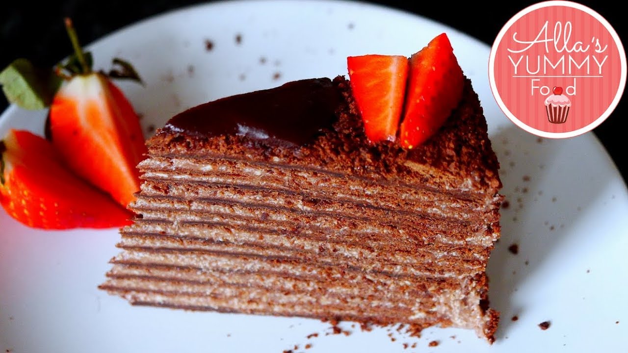 Chocolate Napoleon Cake Recipe | Christmas Recipes | Шоколадный 