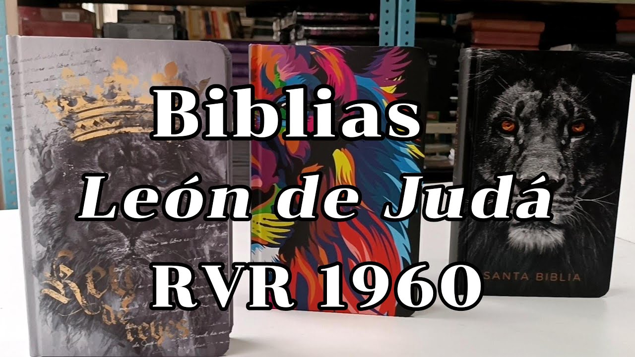 Biblias Leon de Judá RVR 1960 Tapa Dura Tamaño Manual Letra Grande