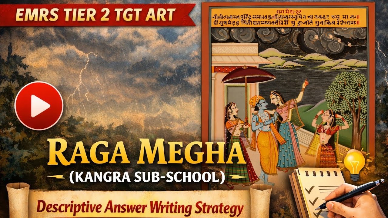 EMRS TIER 2 TGT ART I KVS/NVS I RAGA MEGHA - KANGRA SUB-SCHOOL  DESCRIPTIVE ANSWER WRITING STRATEGY 