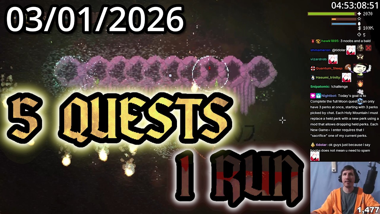 COMPLETING all MOON QUESTS in ONE RUN with ONLY 3 PERKS - DunkOrSlam stream highlights [03/01/2026]