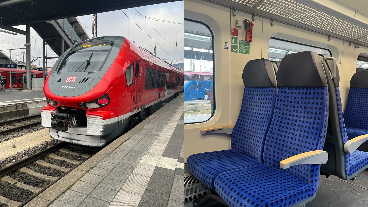 Mit dem Pesa-Link BR 633 als RE 75 von Memmingen nach Ulm Hbf mit V.max 140 Km/h