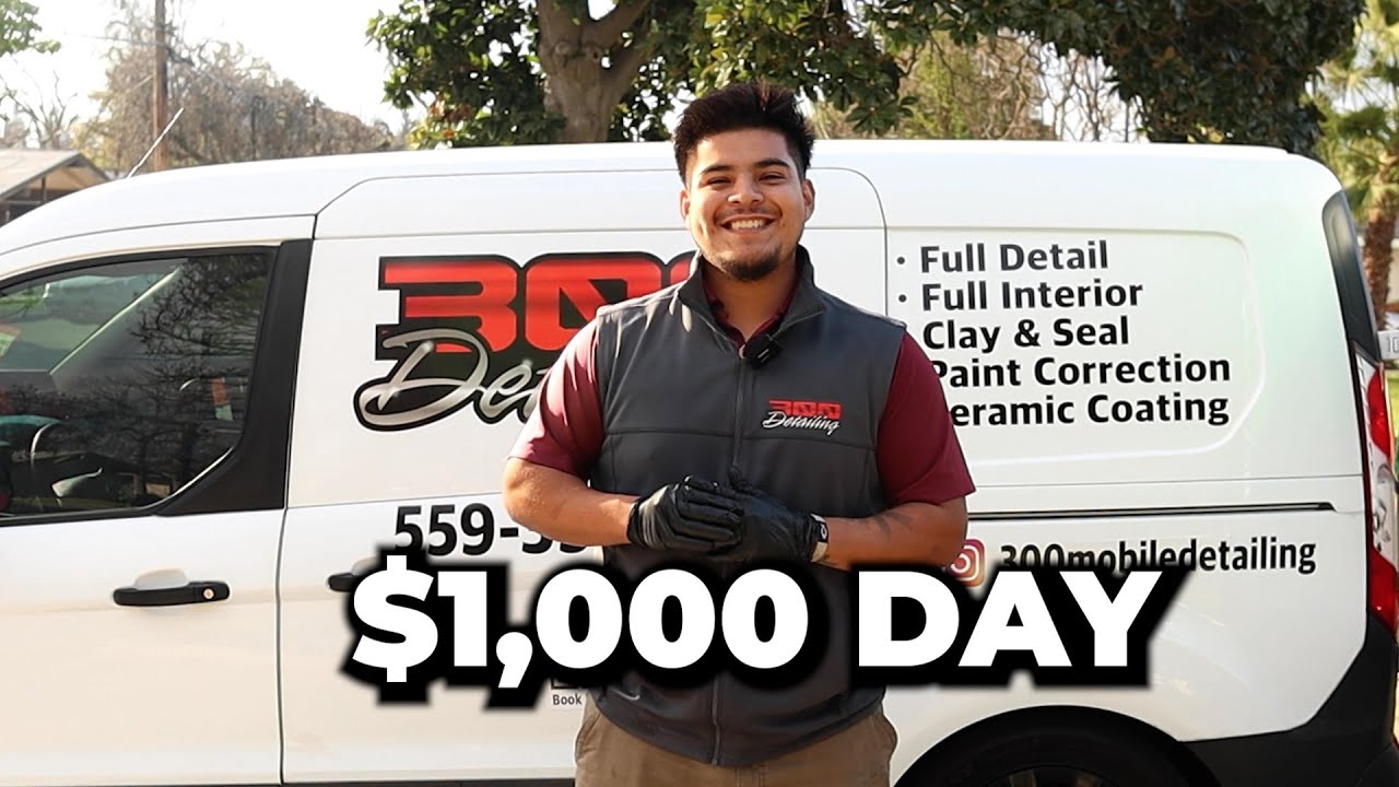 How I Made $1,000 In One Day Detailing - 300 Mobile Detailing