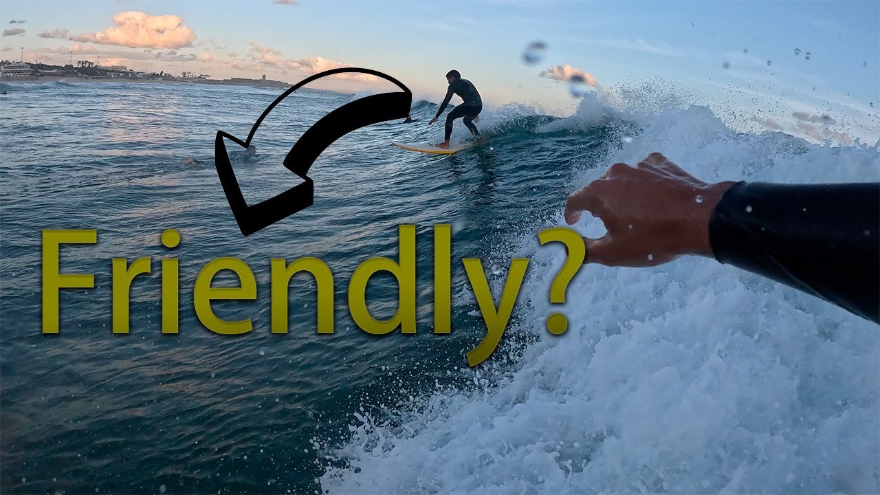 Surfing with FRIENDLY crowd at Carcavelos!