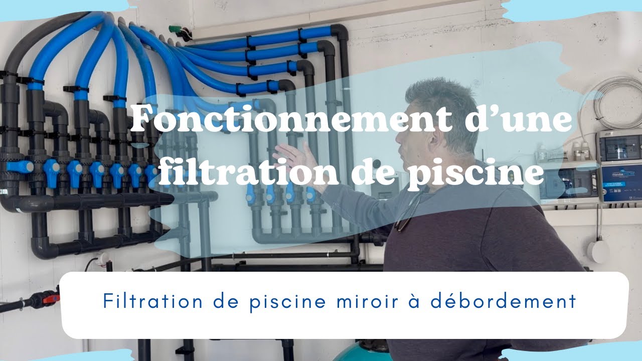 Fonctionnement d'une filtration de piscine - Piscine miroir à débordement