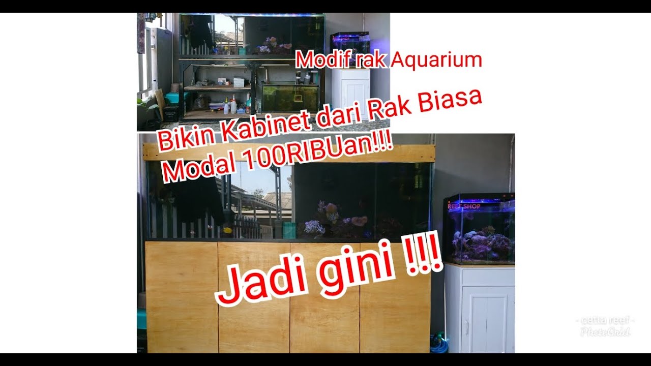 membuat kabinet aquarium seperti kabinet mahal
