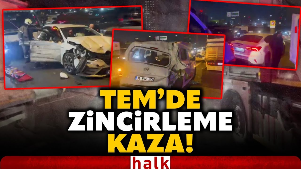 SON DAKİKA! TEM Otoyolu'nda zincirleme kaza! Yaralılar var! Trafik kilitlendi!