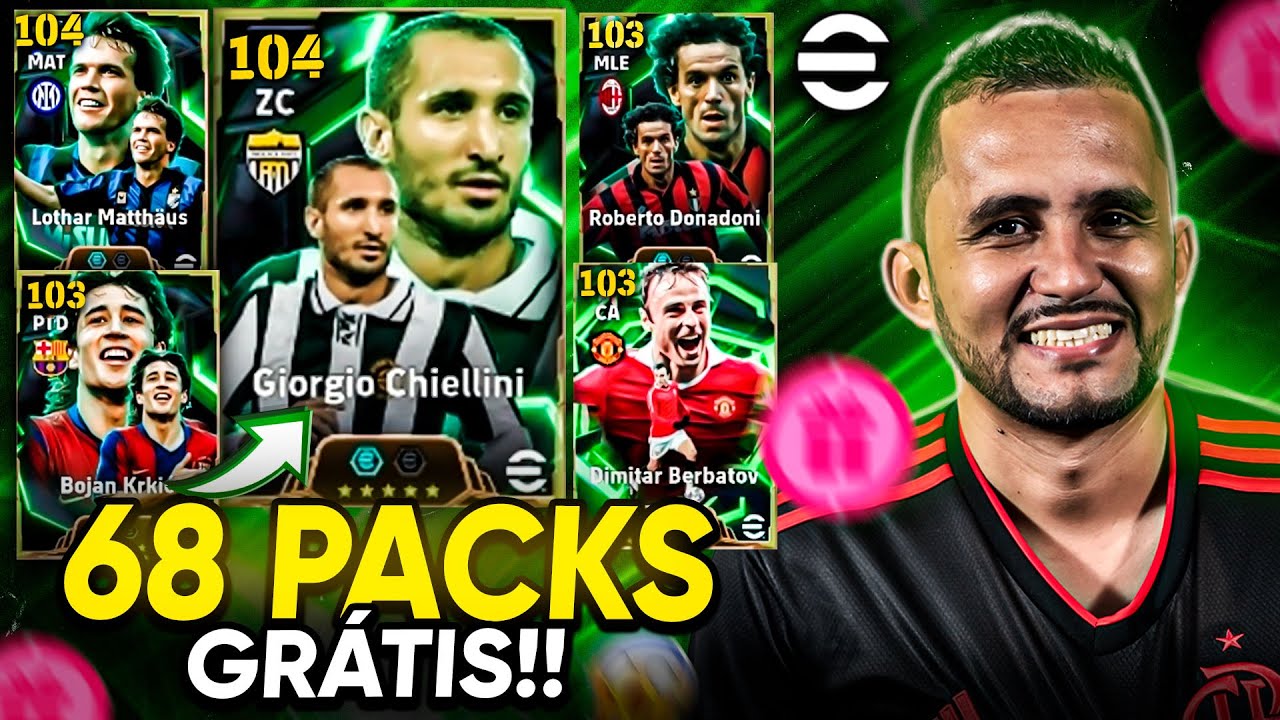 SERÁ QUE DEU BOM? 😳 ABRI OS 68 PACKS GRÁTIS do Treasure Link | eFootball