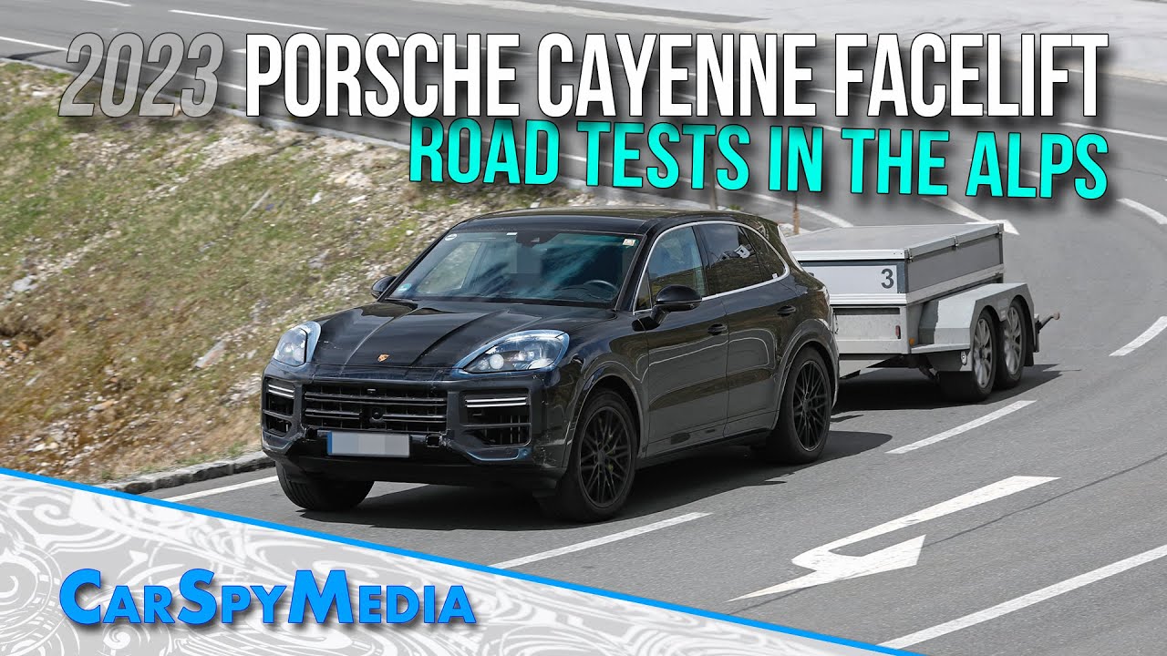 2023 Porsche Cayenne Facelift Prototype Continues Testing And Has Been Spotted In The Alps