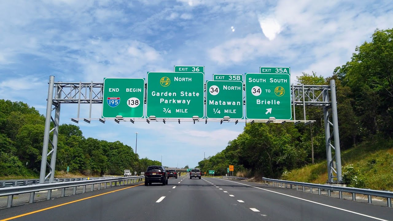 I-195 east full length in New Jersey