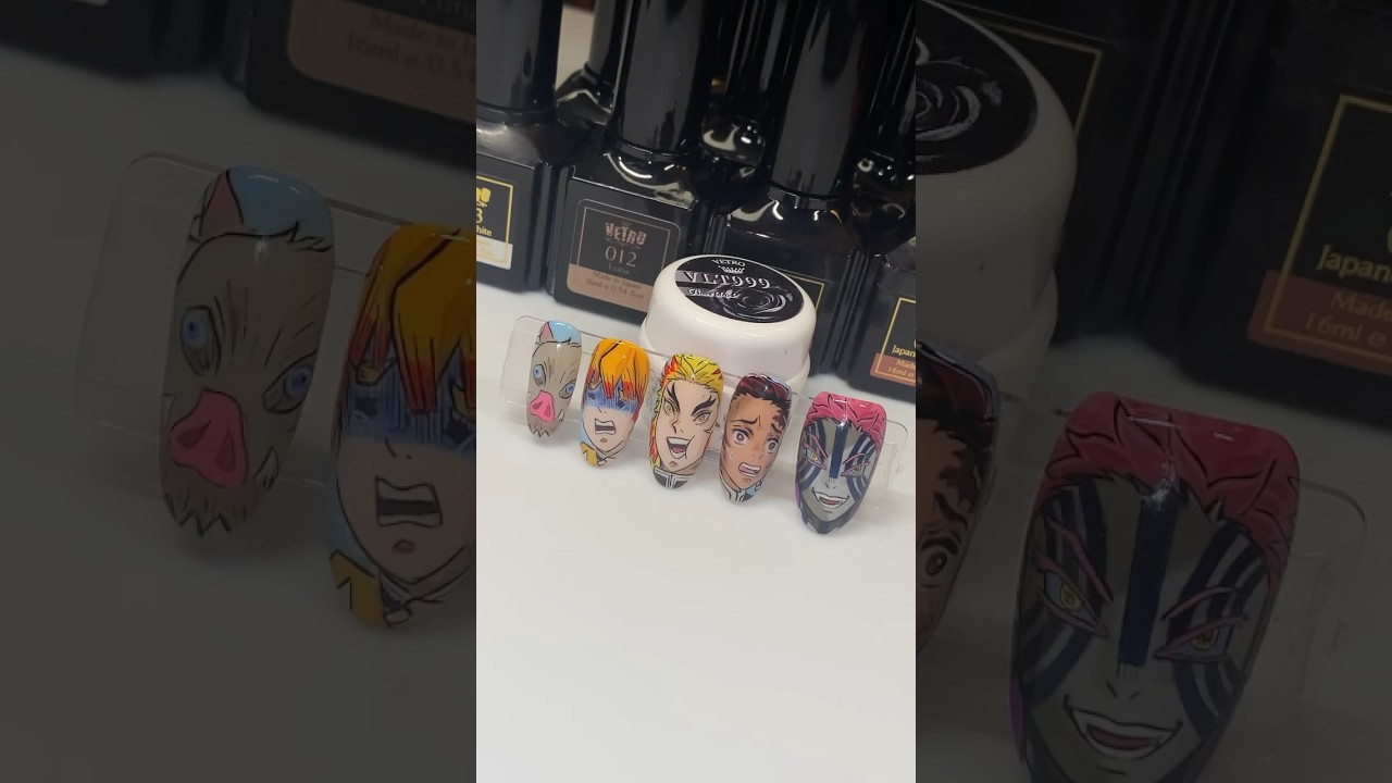 Mugen train arc will have y&rsquo;all crying  #anime #nails #animenails #nailart #demonslayer #handmade