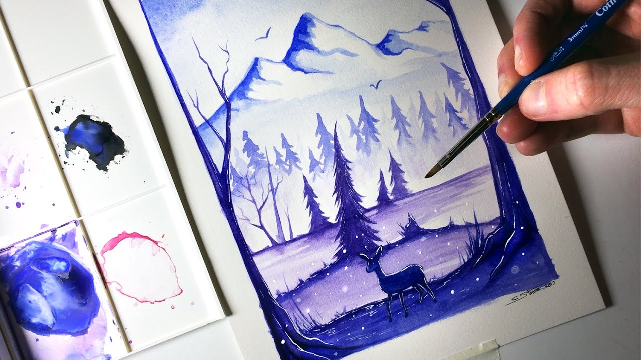 Painting + Thinking Out Loud - WATERCOLOUR TIME LAPSE