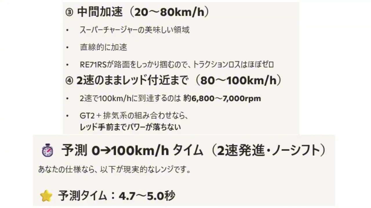 予告動画: 近日中に、2速発進シフトチェンジなし0→100km 公開予定