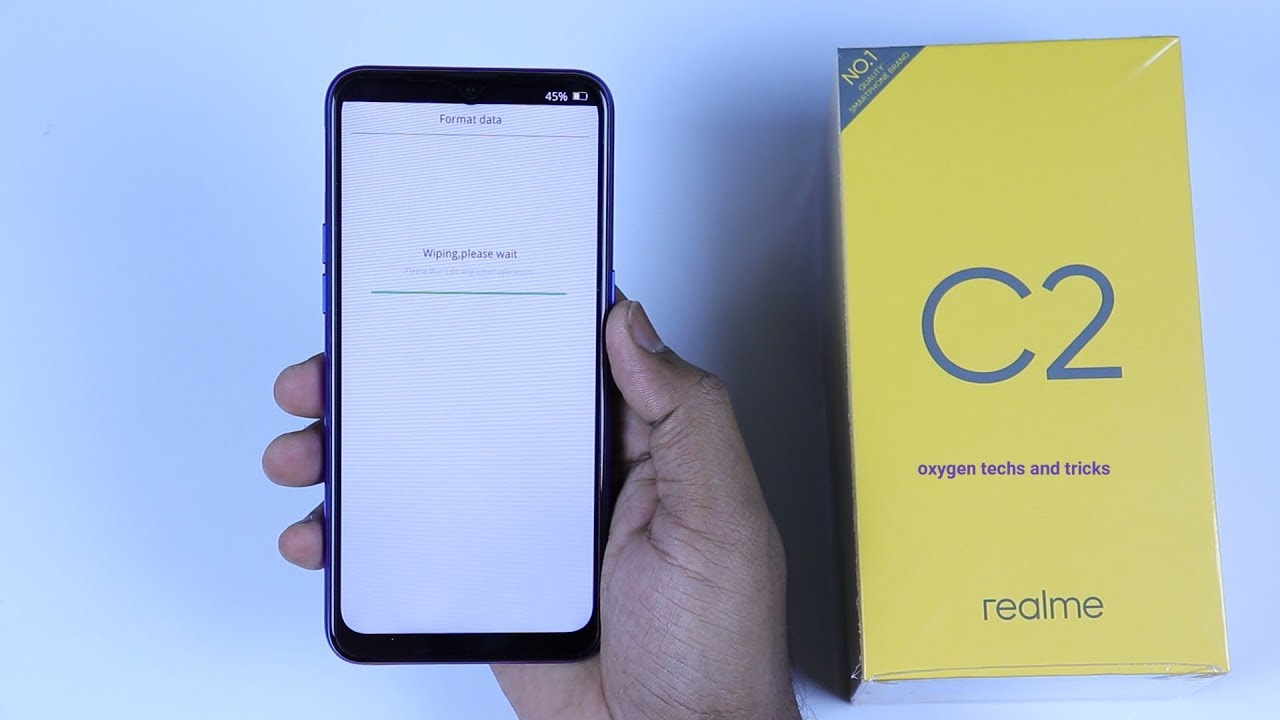 Форматирование и полный сброс Realme C2 и Realme C1