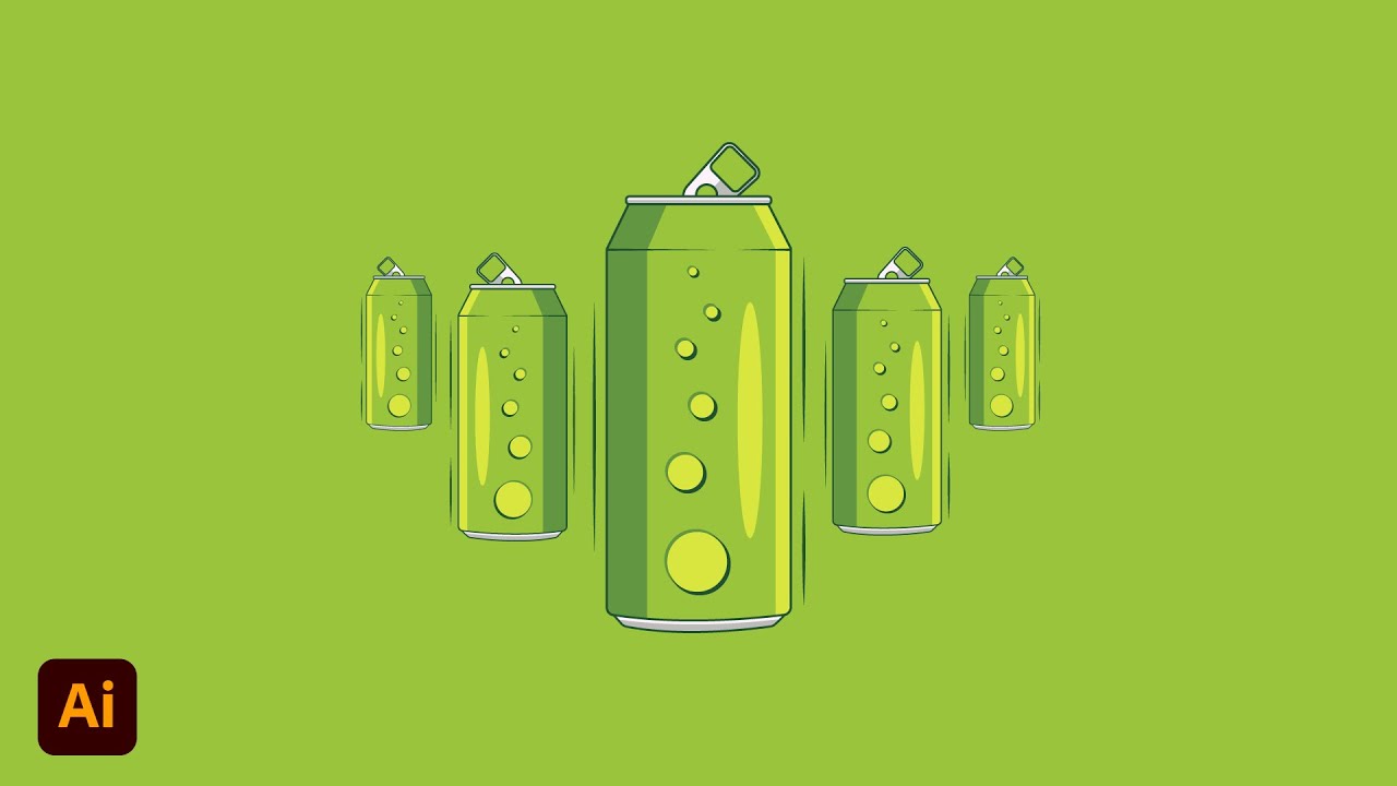 Soda Can Design In Adobe Illustrator cc 2023 | Tutorial