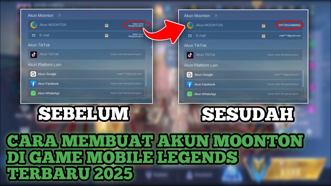 CARA MEMBUAT AKUN MOONTON DI MOBILE LEGENDS TERBARU 2025