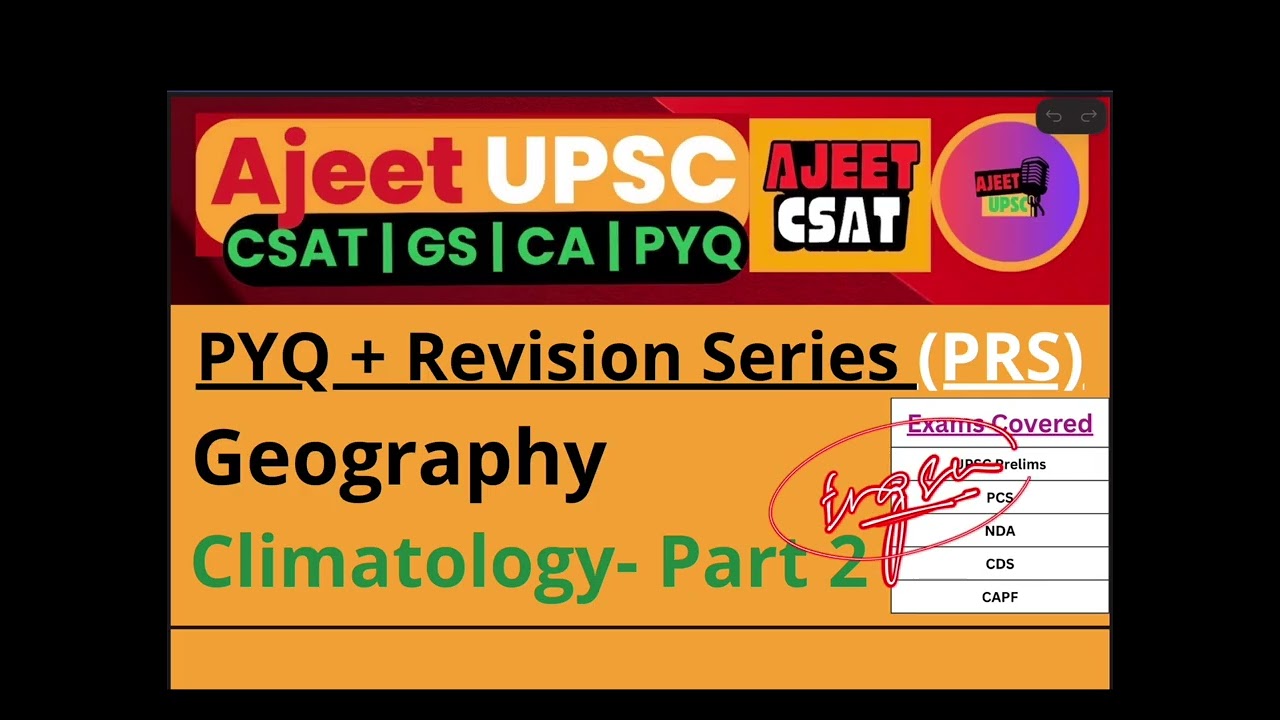 PRS 2026 II Climatology Part -2 II Video Out