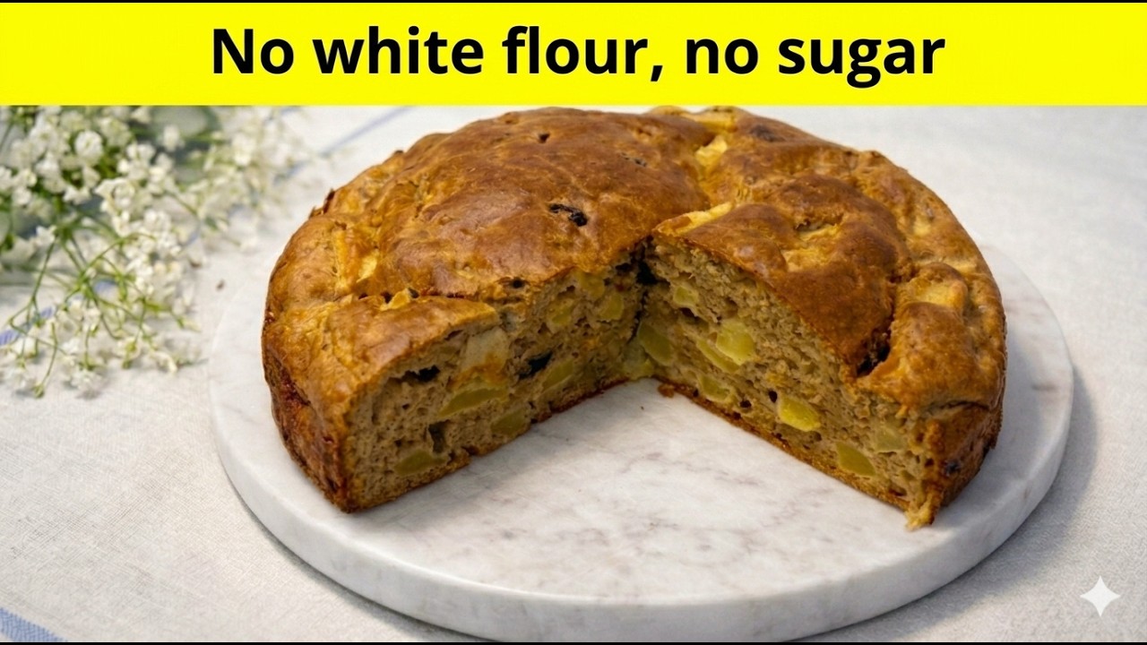 OATMEAL AND APPLES — a DELICIOUS PIE WITH NO SUGAR AND NO FLOUR! No harm to your figure