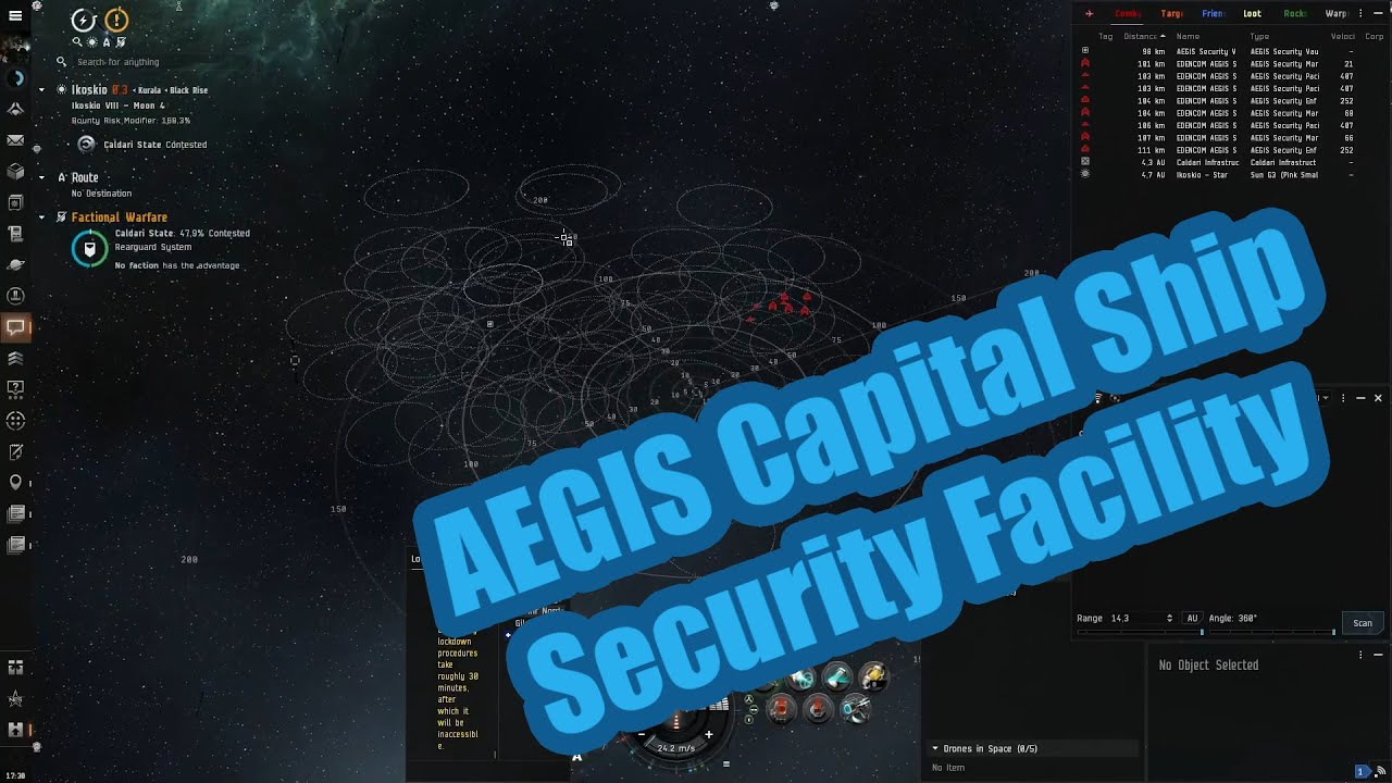 Демонстрация низкобезопасного объекта AEGIS Capital Ship Security Facility | EVE Online новинка