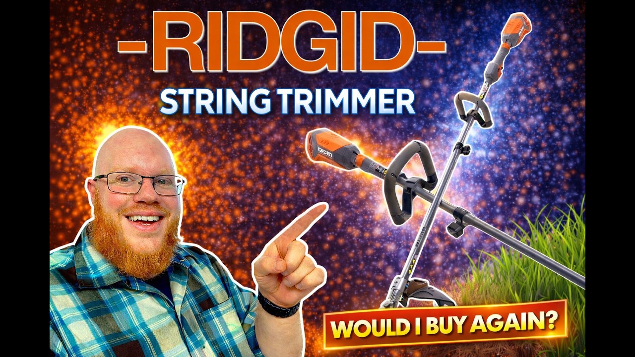 RIDGID STRING TRIMMER 18V- REVIEW!!!!#ridgid #ridgidtools#tools #lawncare