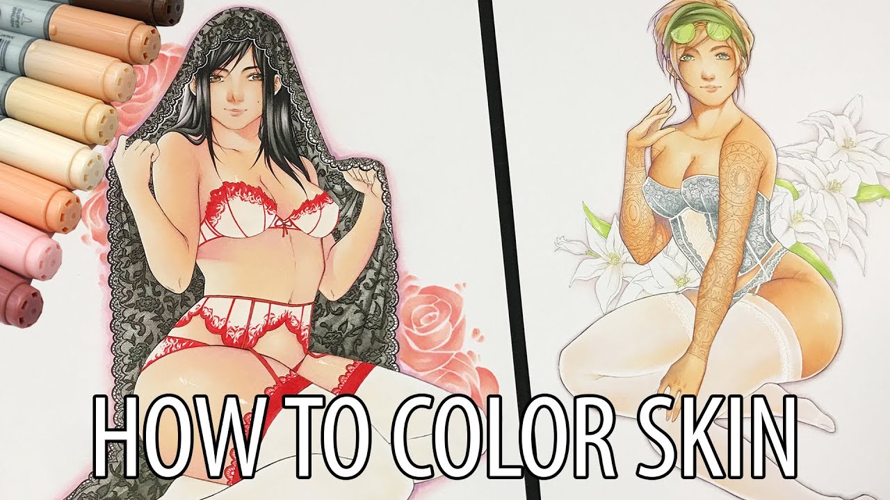 How to color Skin with Copic Markers - [Tutorial]