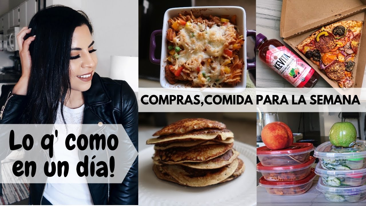 LO QUE COMO EN UN DIA + COMIDA SANA PARA LA SEMANA + COMPRAS | Michela Perleche