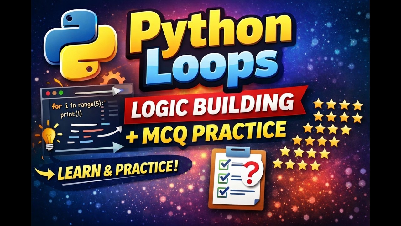 Python Loops for Beginners | Logic Building & MCQ Practice Questions