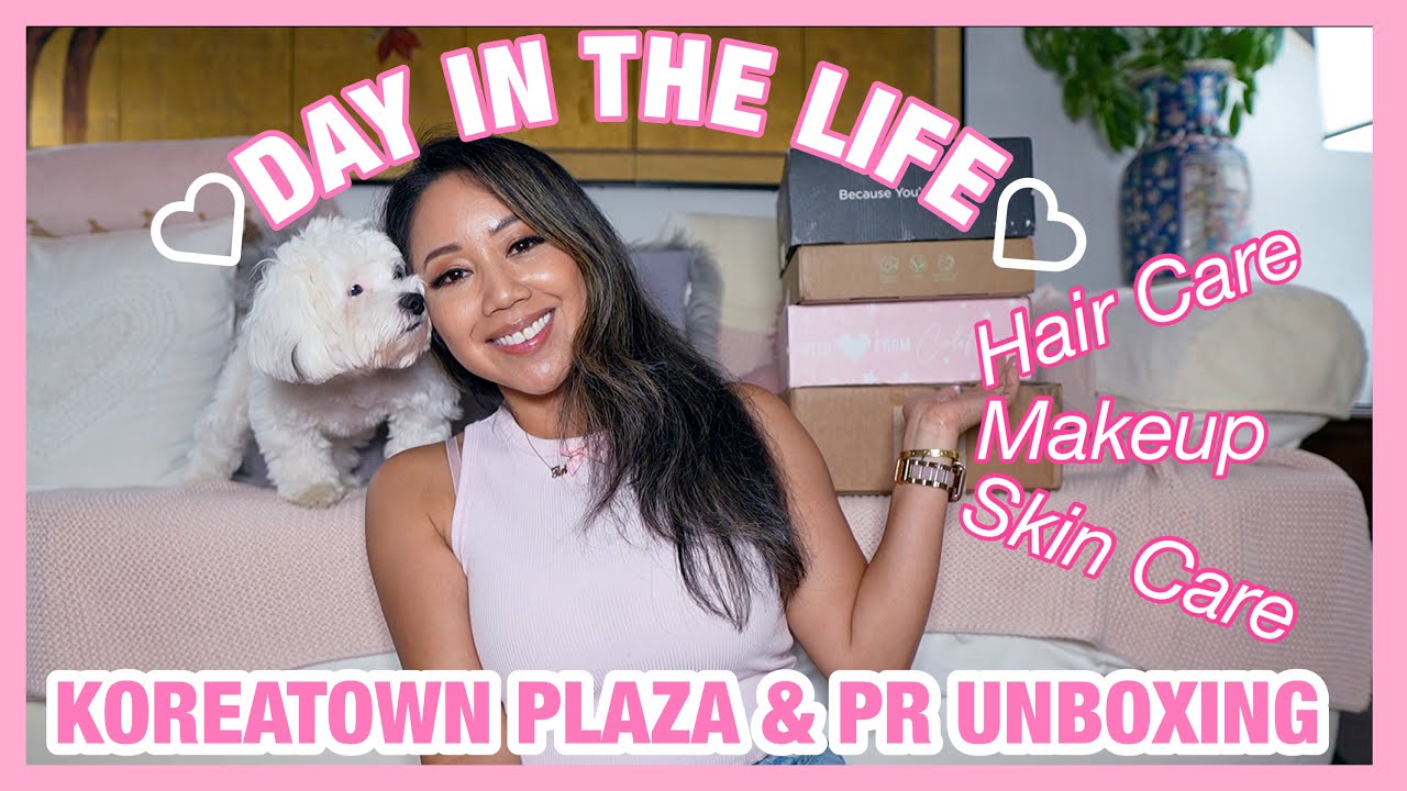KOREATOWN PLAZA INTERNATIONAL FOOD COURT & UNBOXING NEW MAKEUP -Day In The Life Vlog