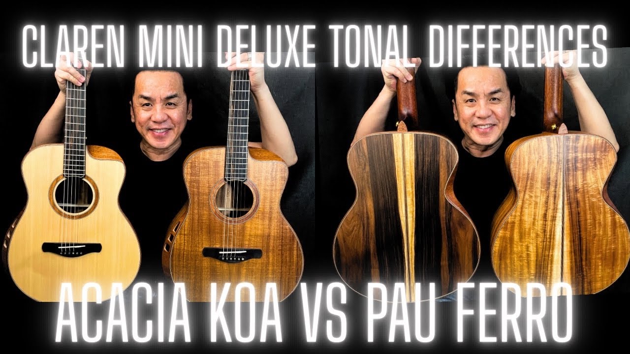 2026 ACACIA vs PAU FERRO - Claren Mini Deluxe Shootout Tonal Comparison @clarenguitars3340 