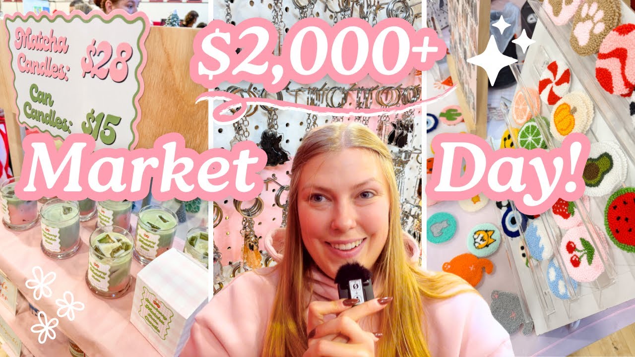I made over $2,000 in a day! // small business vlog