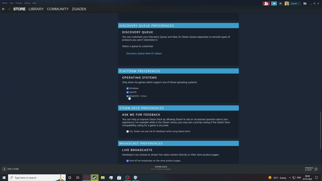 Steam 2022 - How To Filter Store By Platform Windows, Mac, Linux