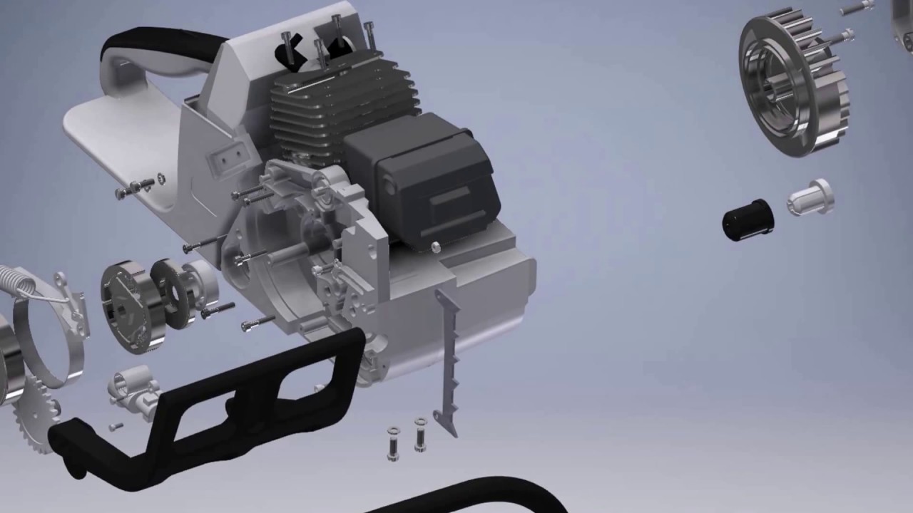 Chainsaw STIHL 028 - inventor 3D model