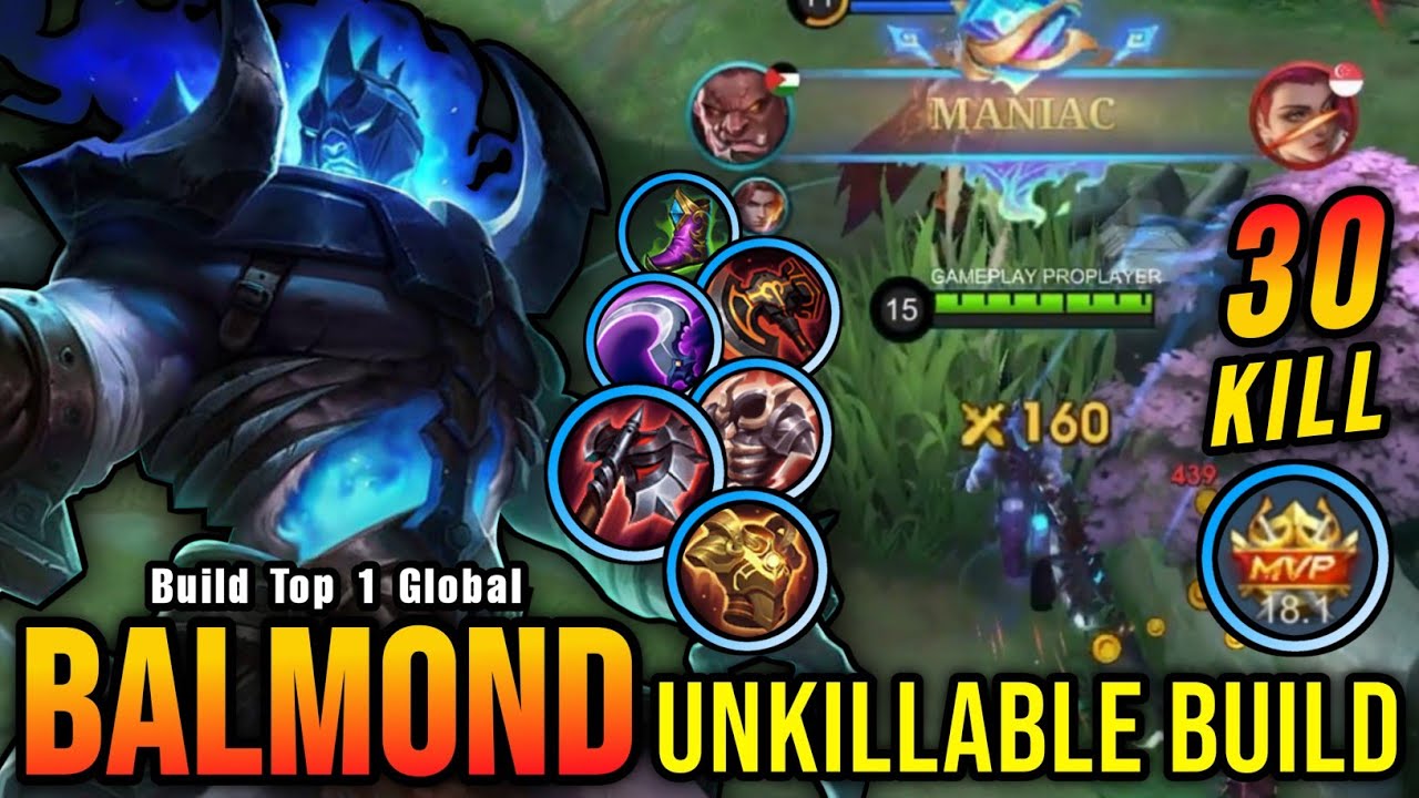 30 Kills + MANIAC!! Offlane Balmond Hybrid Build 100% UNKILLABLE - Build Top 1 Global Balmond ~ MLBB