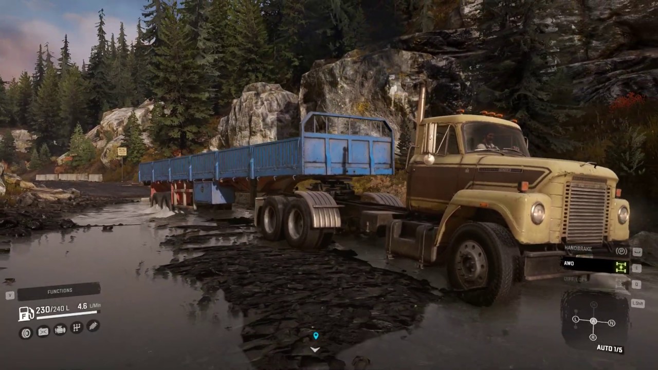 Spintires SnowRunner - Fleetstar F2070A Heavy Duty Truck Semi Trailer - Test Drive Offroad