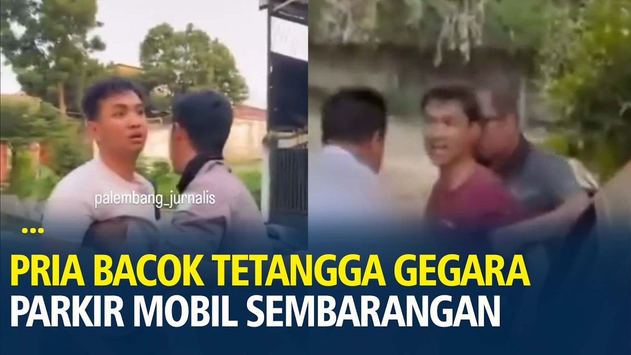 Ngamuk Tak Terima Ditegur Parkir Mobil Sembarangan, Pria Dibacok Oleh Tetangganya
