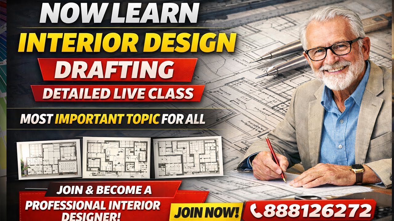 Live Class Interior Professional Interior Design Drafting Concepts Design #chatgpt #aivideo #viral