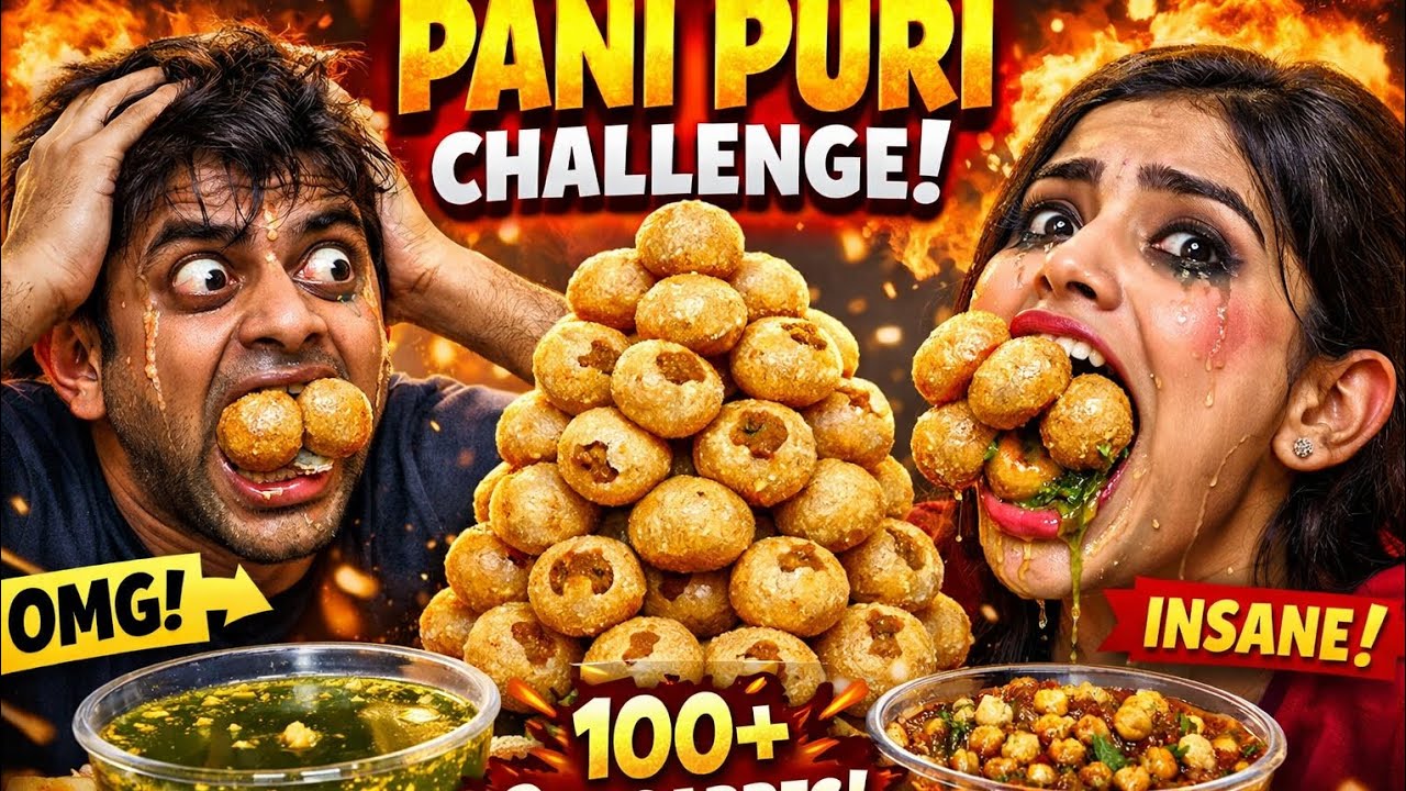 1000+ Pani Puri eating challenge 1000 + पानी पुरी ईटिंग चैलेंज टीम के साथ