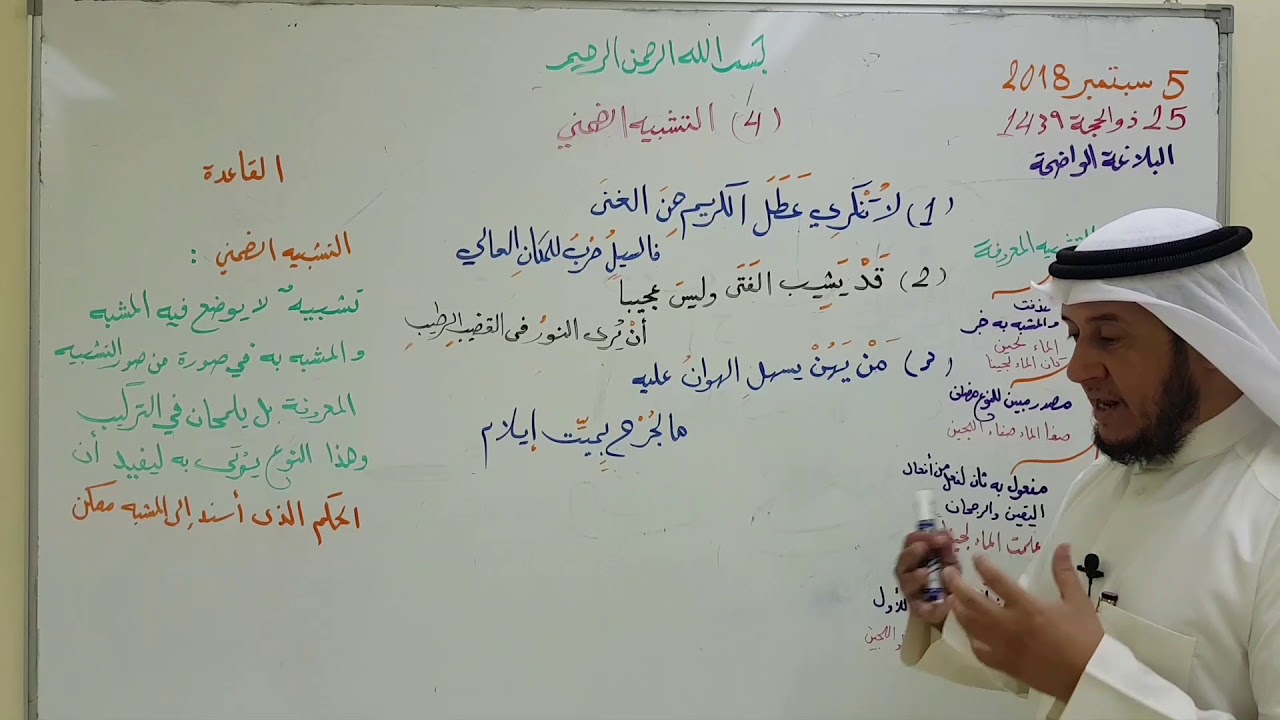 البلاغة الواضحة ( التشبيه الضمني) ٤