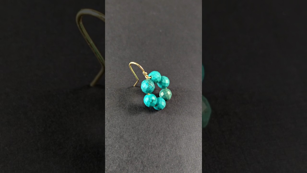 ✨ARETES F&Aacute;CILES con alambre y piedras #shorts #tutorial #manualidades #aretes #diy
