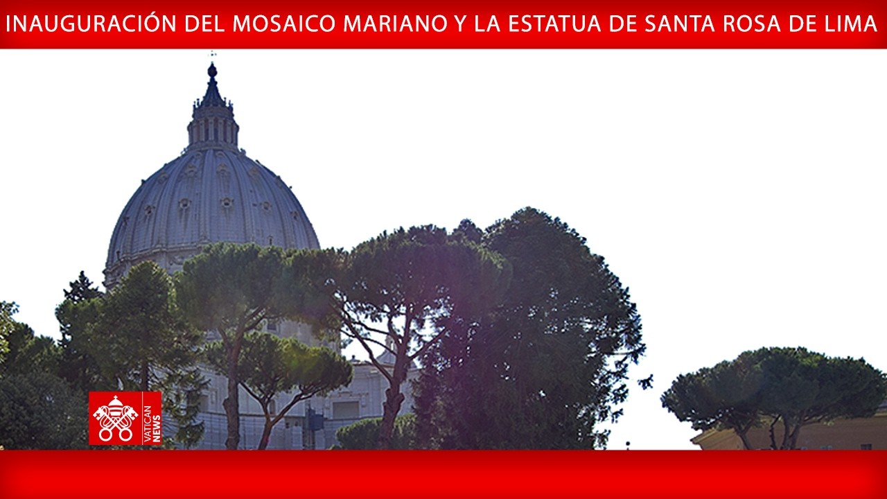 Inauguración del mosaico mariano e imagen de Santa Rosa de Lima, 31 de enero de 2026, Papa León XIV