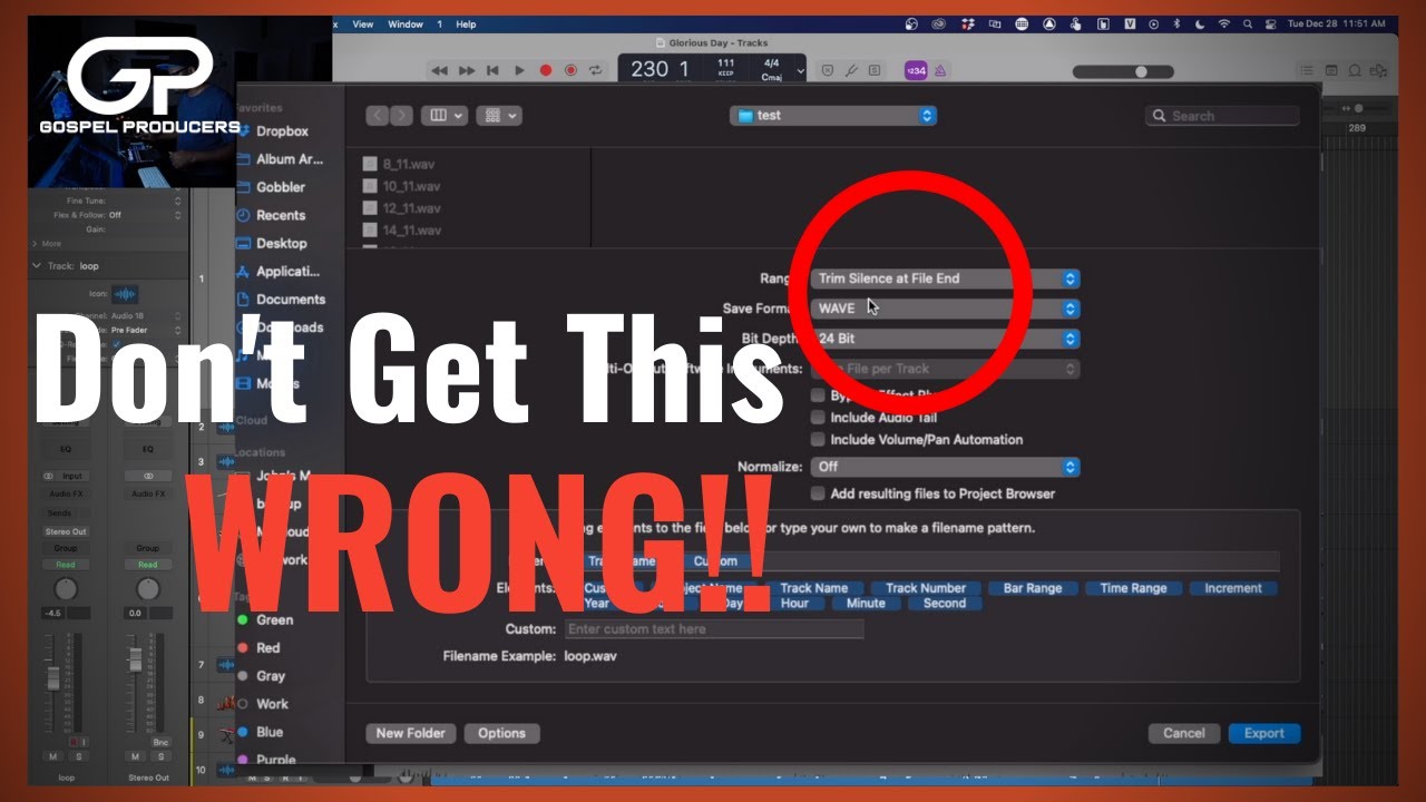 The RIGHT Way To Export Stems Out Of Logic!