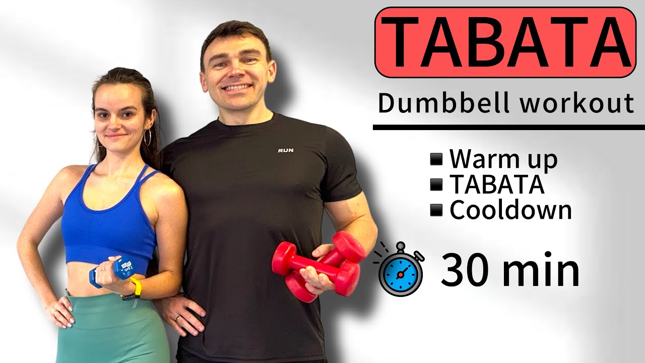 Dumbbell TABATA for Beginners | 30 Min Full Body HIIT | #TBDB3.1