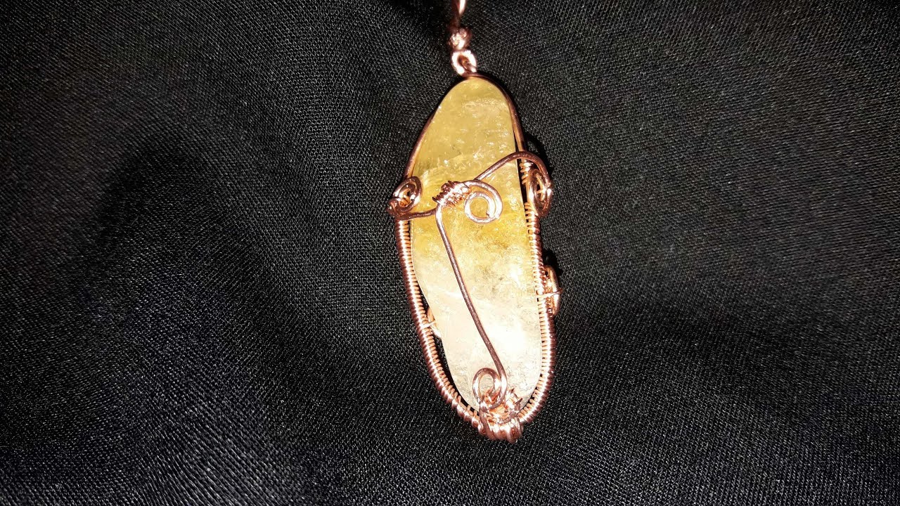 Deliksiz Doğal Taş İle Kolye Ucu Yapımı -DIY Wirework Natural Stone Pendant