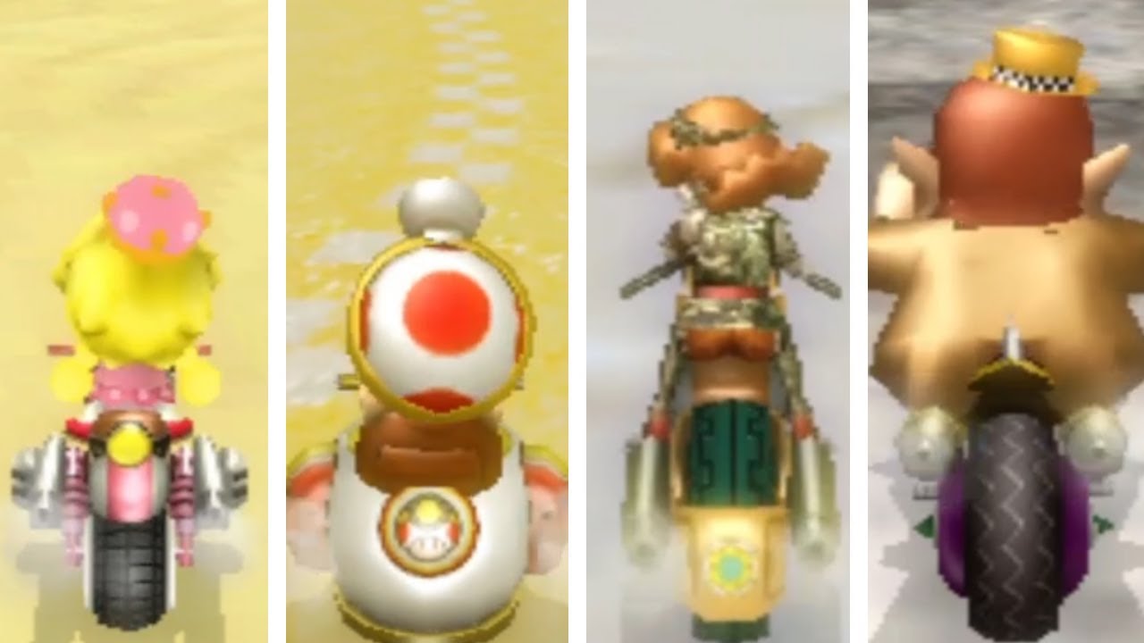 Mario Kart Wii Deluxe v6.0 Purple Edition - All Characters Losing Animations in VS Races (Bikes)